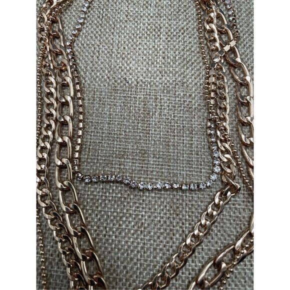 Missgrace Layered Rose Gold Chain Choker Necklace Adjustable Clasp Anniversary - Picture 4 of 6